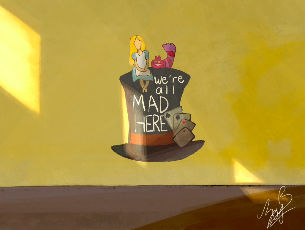 We're All Mad Here Drawing