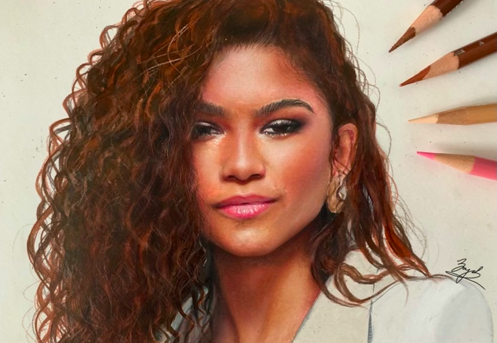 Zendaya Colored Pencil Portrait